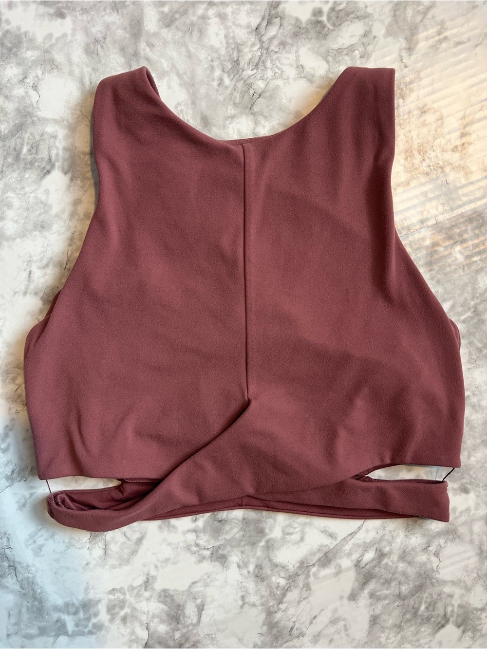 Athleta Conscious Cut Out Crop in Tawny Rose size S